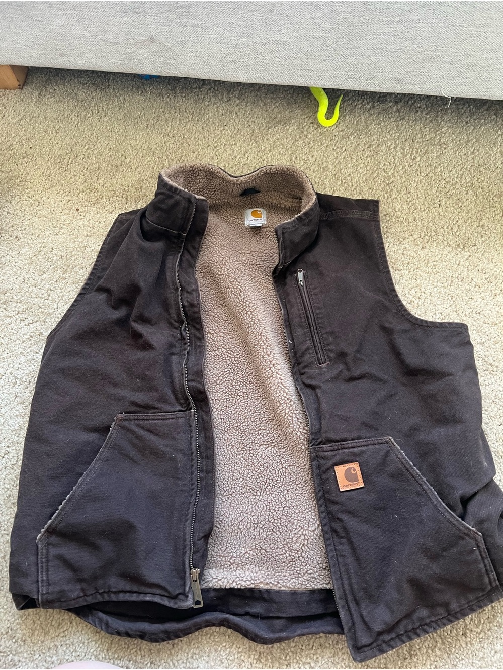 Carhartt Men’s Black Sherpa-Lined Work Vest